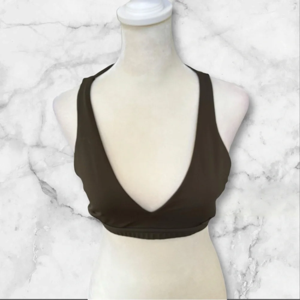 Lululemon Raise The Barre Bra Olive Green‎ Womens Size 8